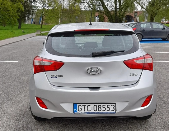 Hyundai I30 cena 19000 przebieg: 305470, rok produkcji 2013 z Gniew małe 301